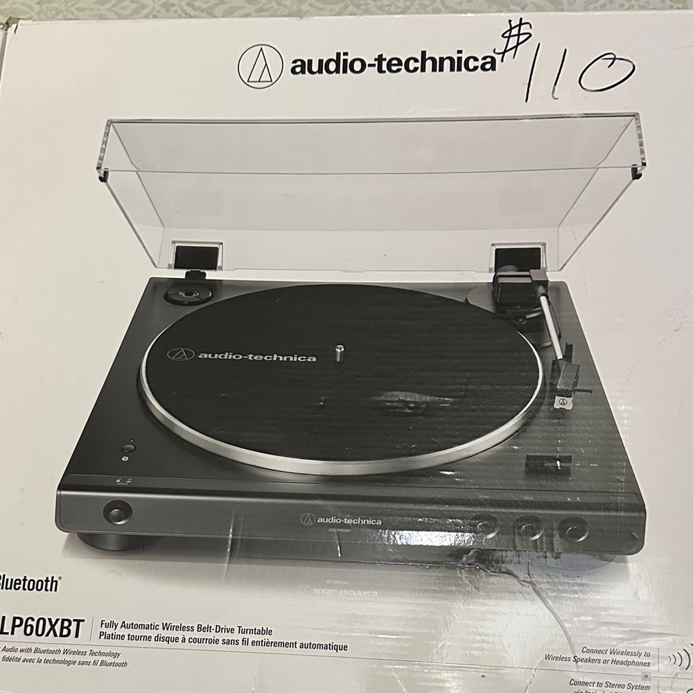 Audio Technica Wireless Turntable - Black and Silver